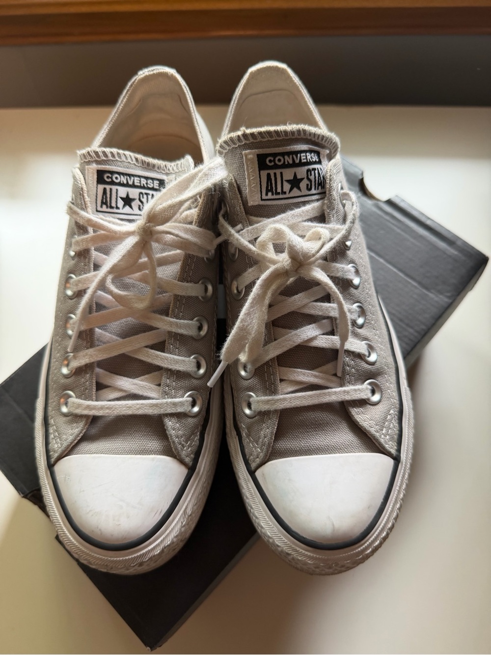 Grey Platform Converse